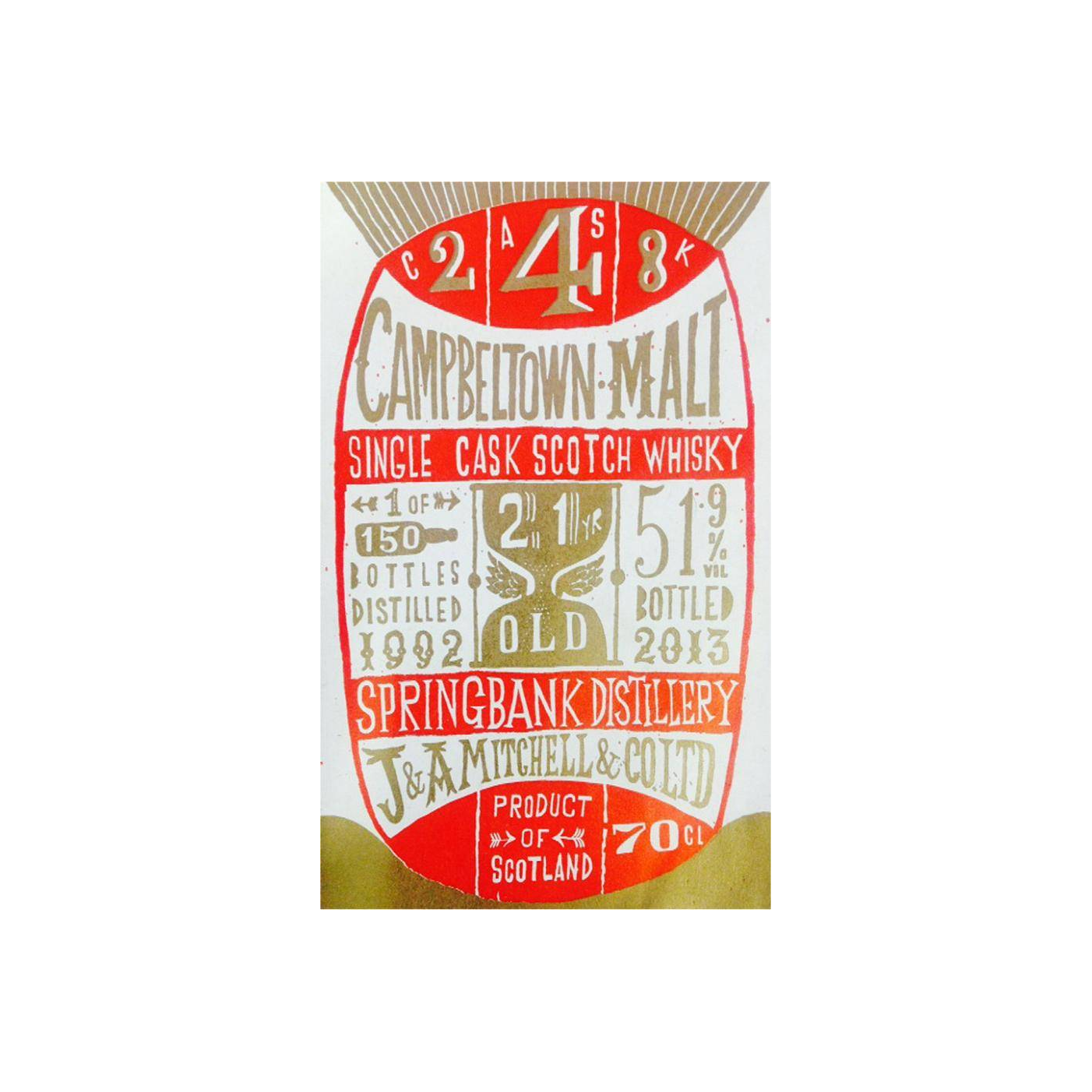 Springbank Private Bottling 1992 21 Years Single Malt Whisky 2