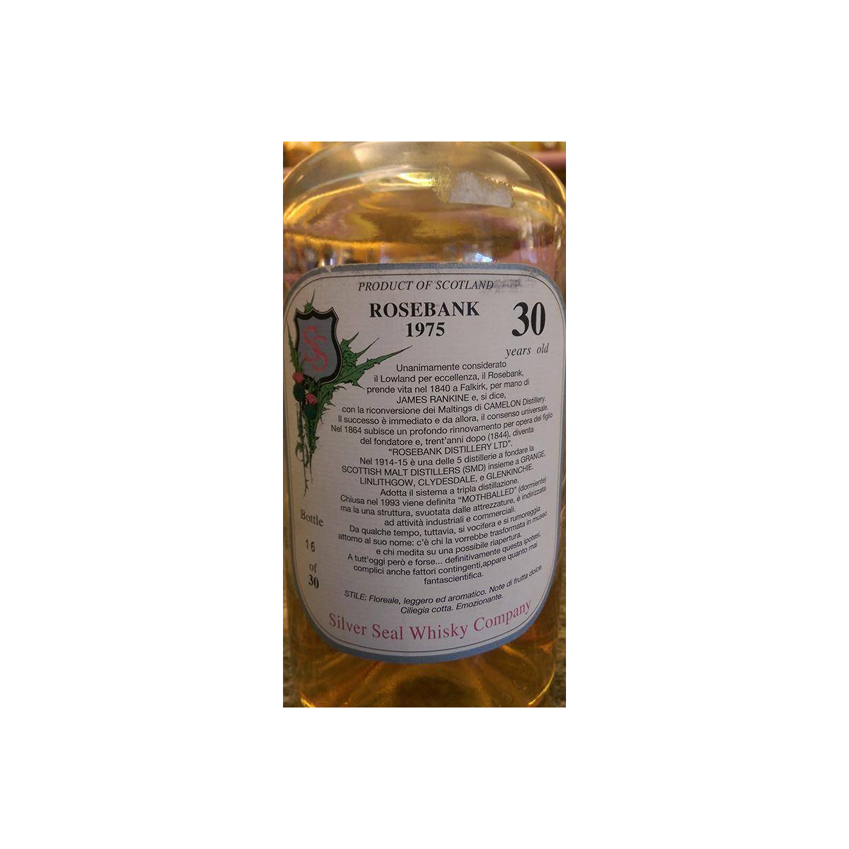Rosebank 1975 30 Years Single Malt Whisky 3