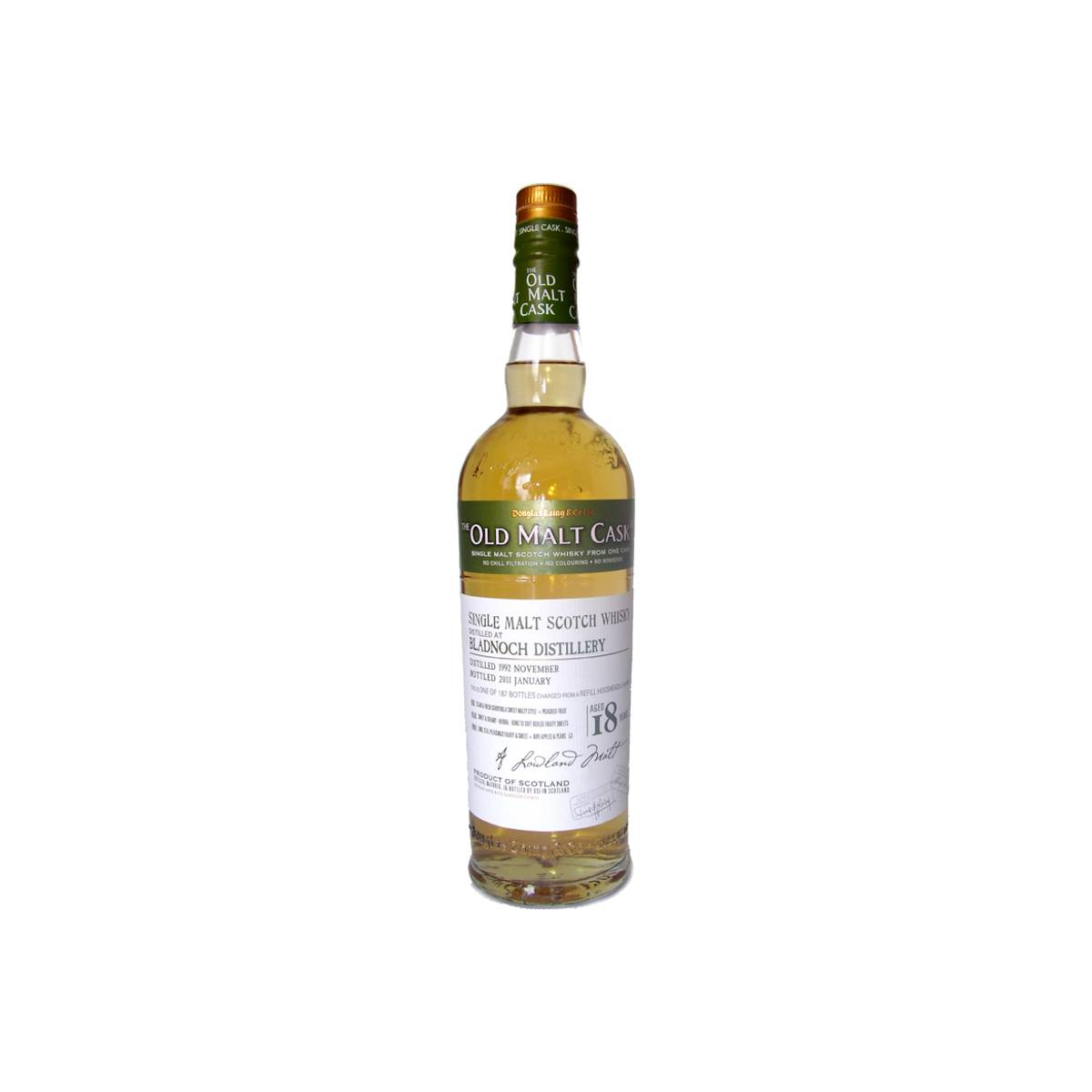 Bladnoch Old Malt Cask 1992 18 Years Single Malt Whisky