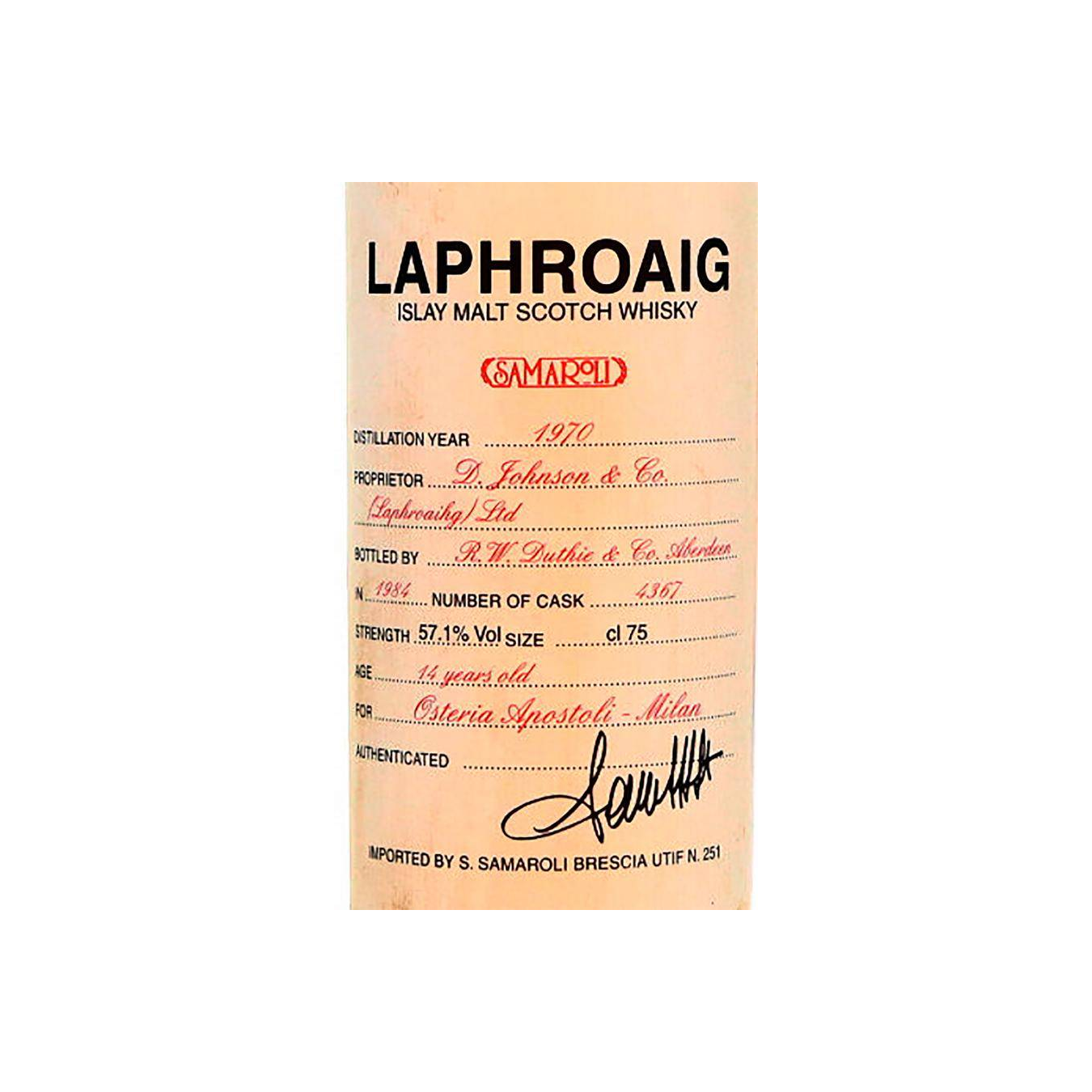 Laphroaig 1970 14 Years Single Malt Whisky 2
