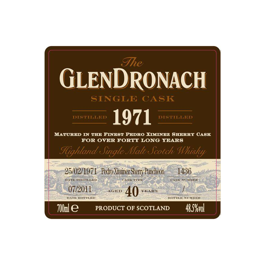 GlenDronach 1971 40 Years Single Malt Whisky 2