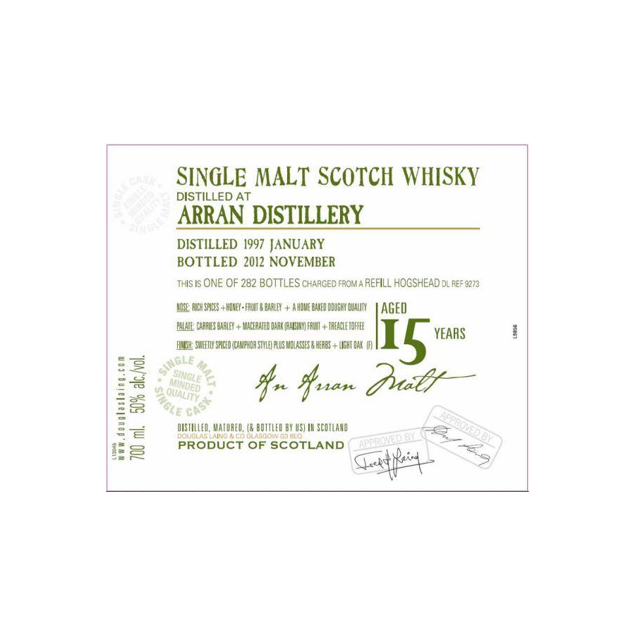 Arran Old Malt Cask 1997 15 Years Single Malt Whisky