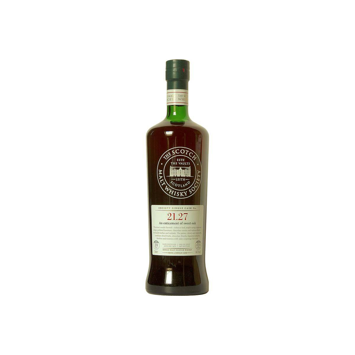 The Scotch Malt Whisky Society 1972 39 Years Single Malt Whisky