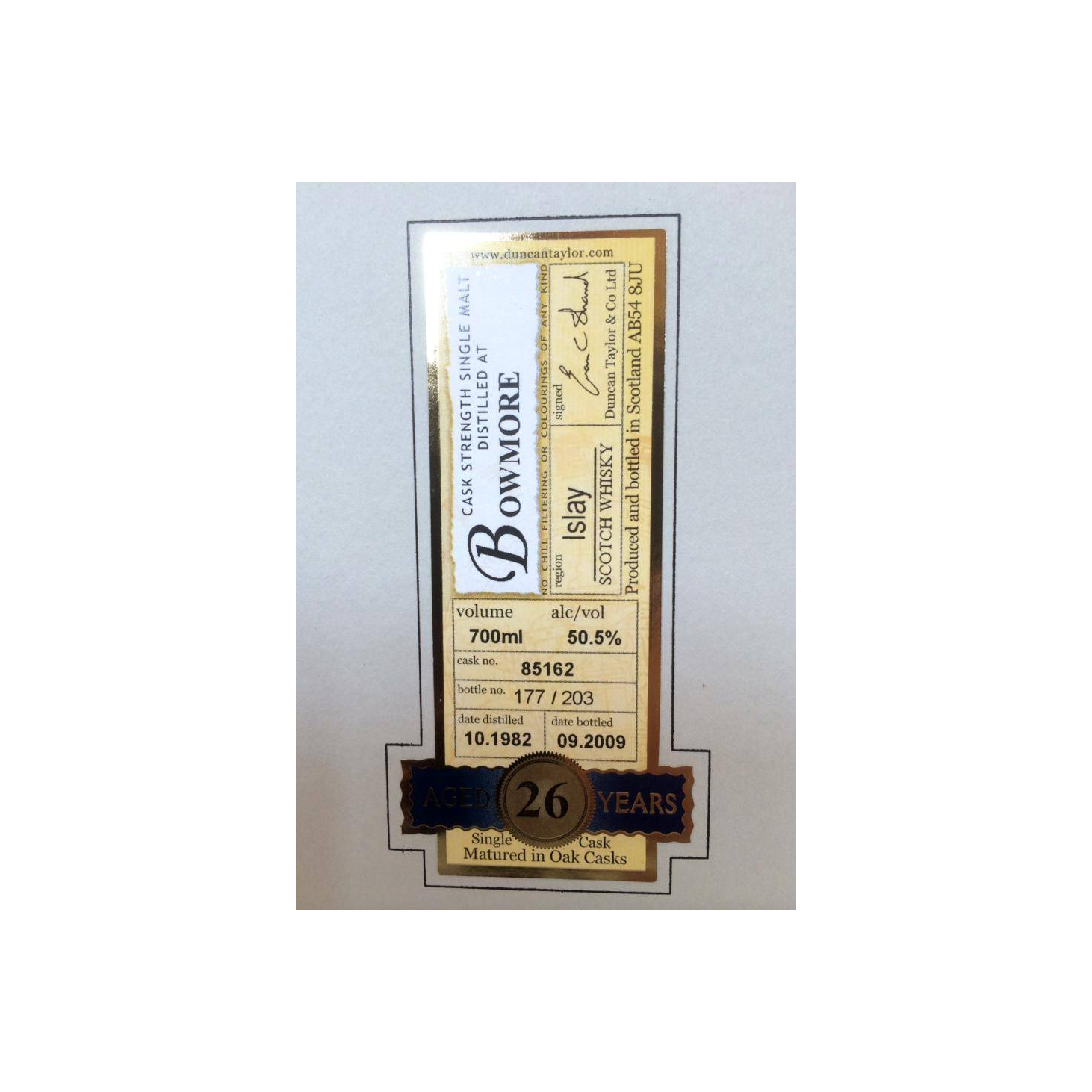 Bowmore Rare Auld 1982 26 Years Single Malt Whisky 3