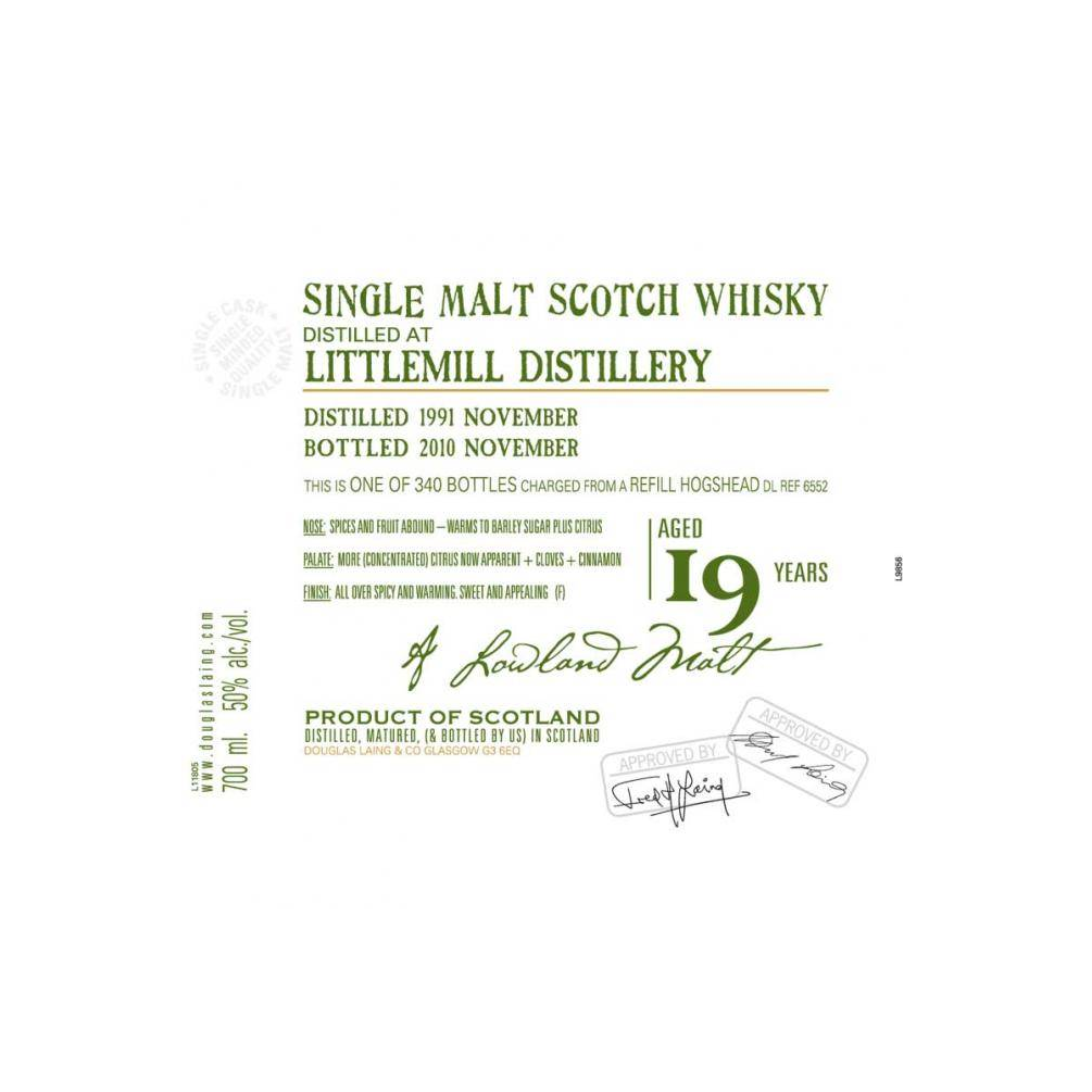 Littlemill Old Malt Cask 1991 19 Years Single Malt Whisky 2