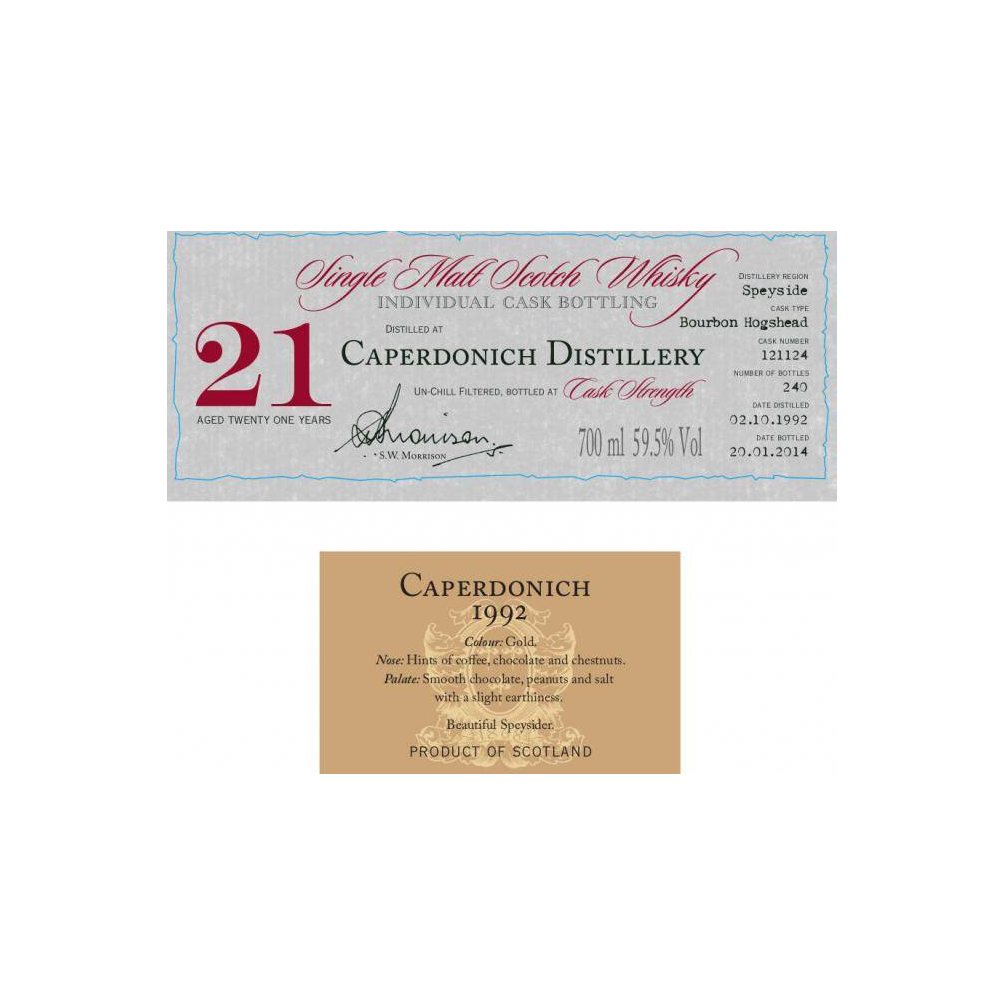 Caperdonich Individual Cask Bottling 1992 21 Years Single Malt Whisky
