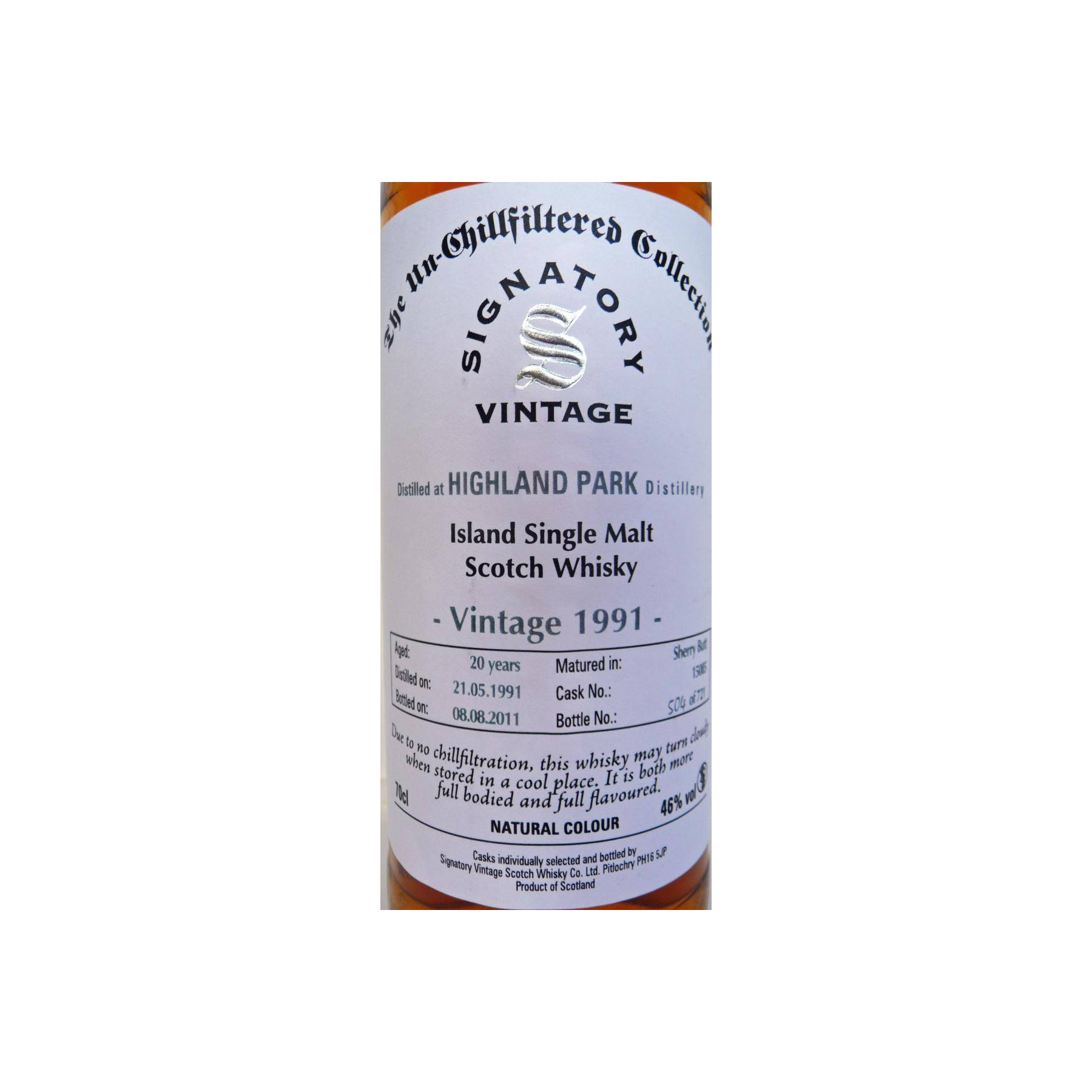 Highland Park The Un-Chillfiltered Collection 1991 20 Years Single Malt Whisky 2