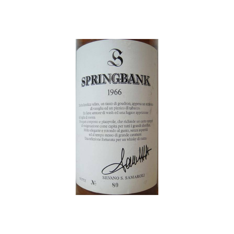 Springbank 1966 21 Years Single Malt Whisky 3