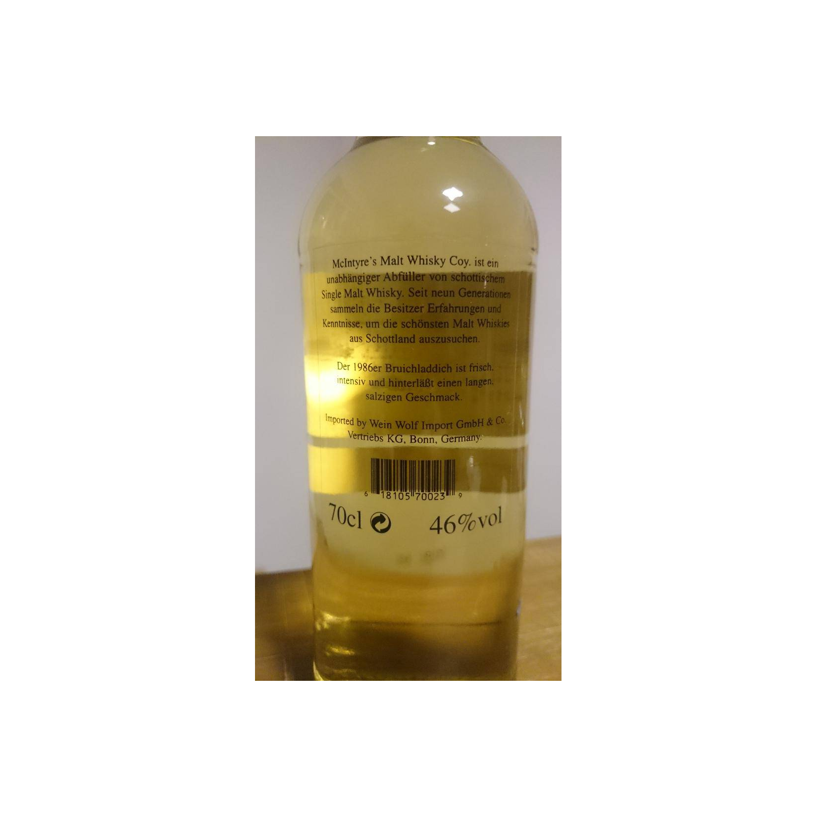 Bruichladdich 1986 Single Malt Whisky 3