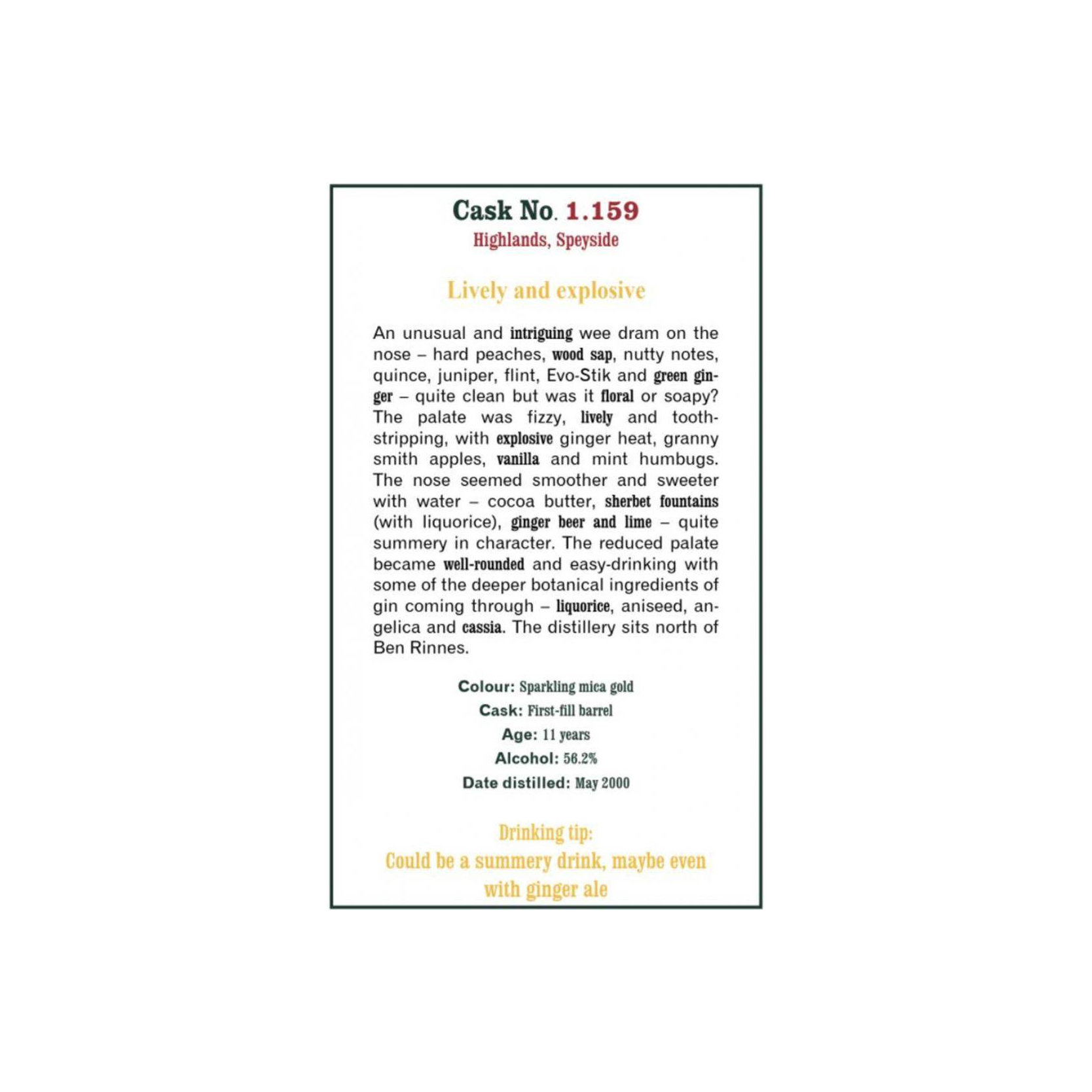 The Scotch Malt Whisky Society 2000 11 Years Single Malt Whisky