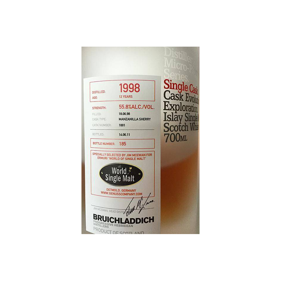 Bruichladdich 1998 12 Years Single Malt Whisky 2