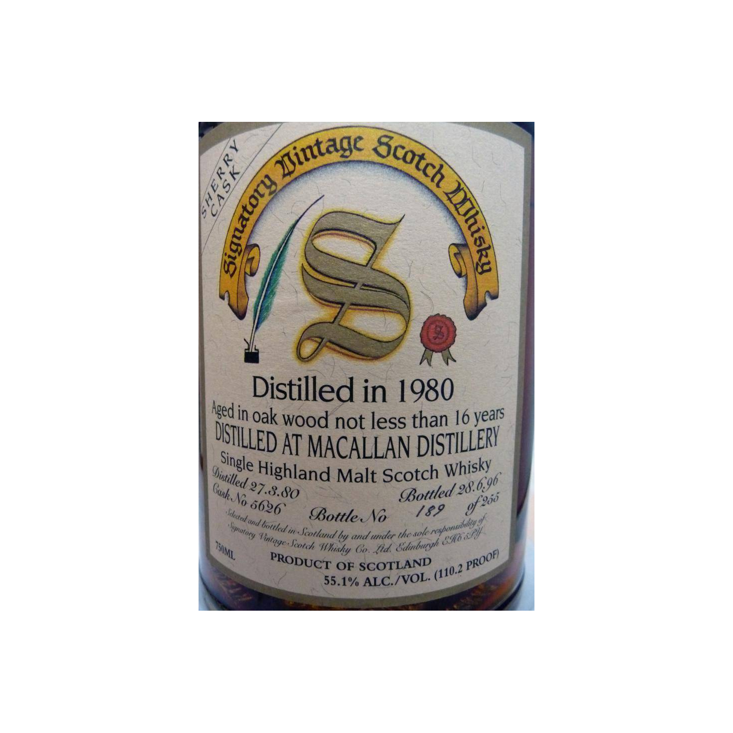 The Macallan Vintage Collection - Dumpy 1980 16 Years Single Malt Whisky 2
