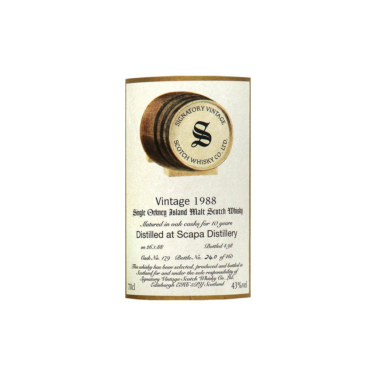Scapa Vintage Collection 1988 10 Years Single Malt Whisky 2