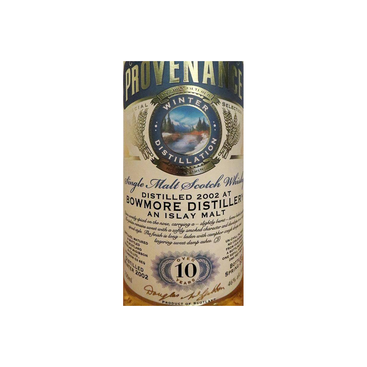 Bowmore McGibbon's Provenance 2002 10 Years Single Malt Whisky