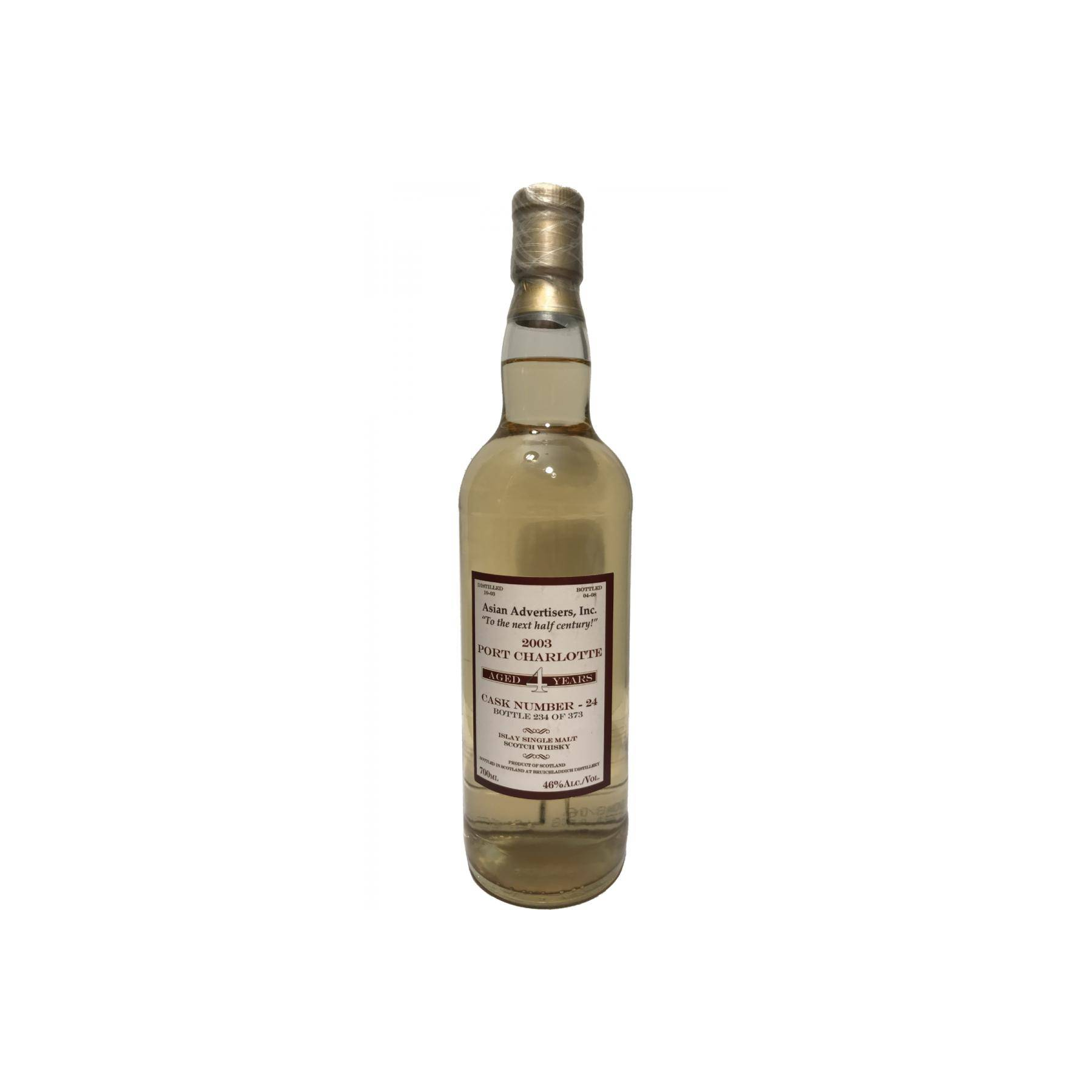 Port Charlotte 2003 4 Years Single Malt Whisky