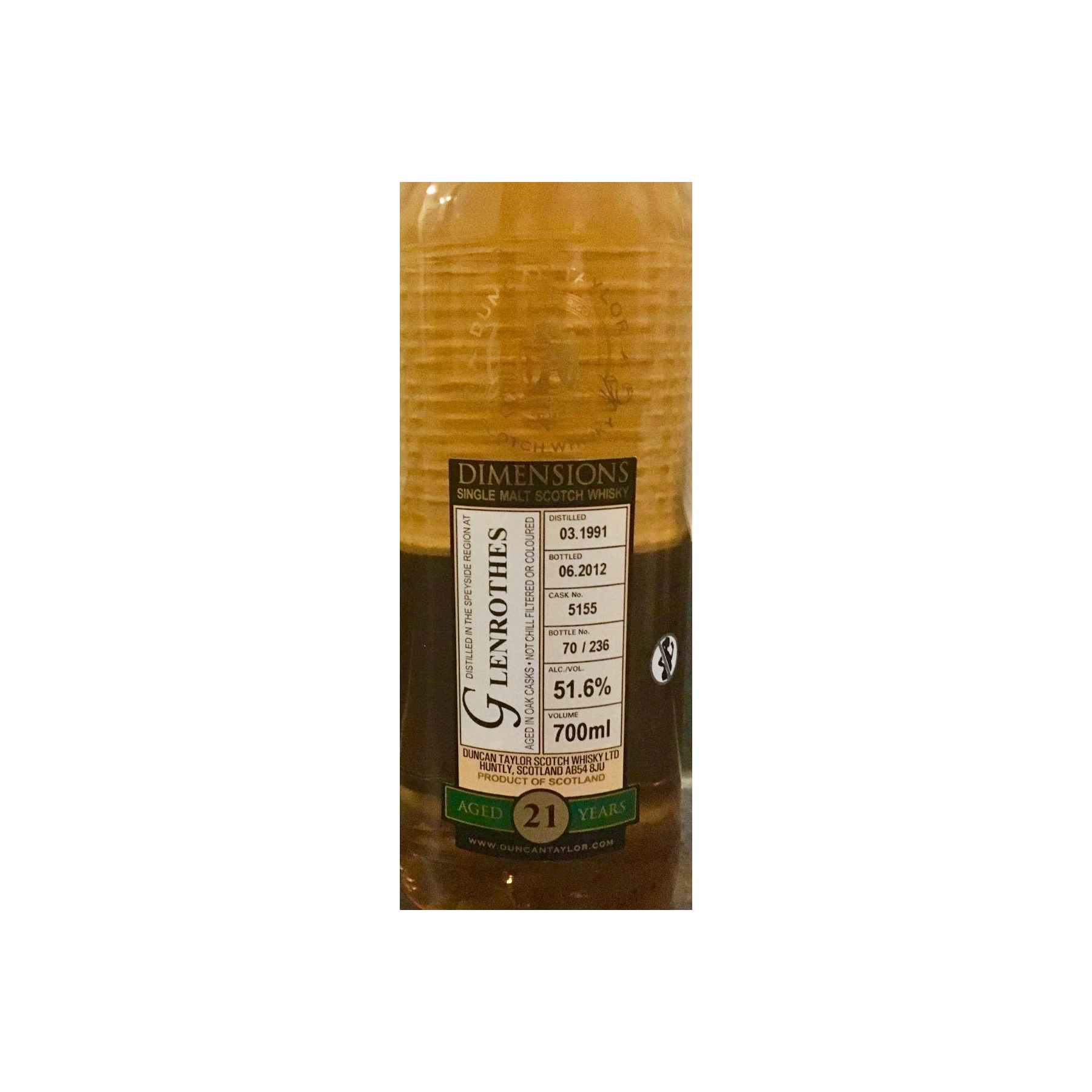 The Glenrothes Dimensions 1991 21 Years Single Malt Whisky 2