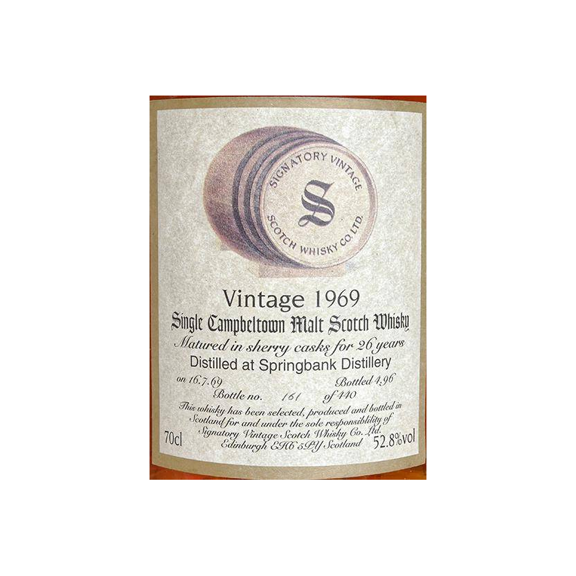 Springbank Vintage Collection - Dumpy 1969 26 Years Single Malt Whisky 2