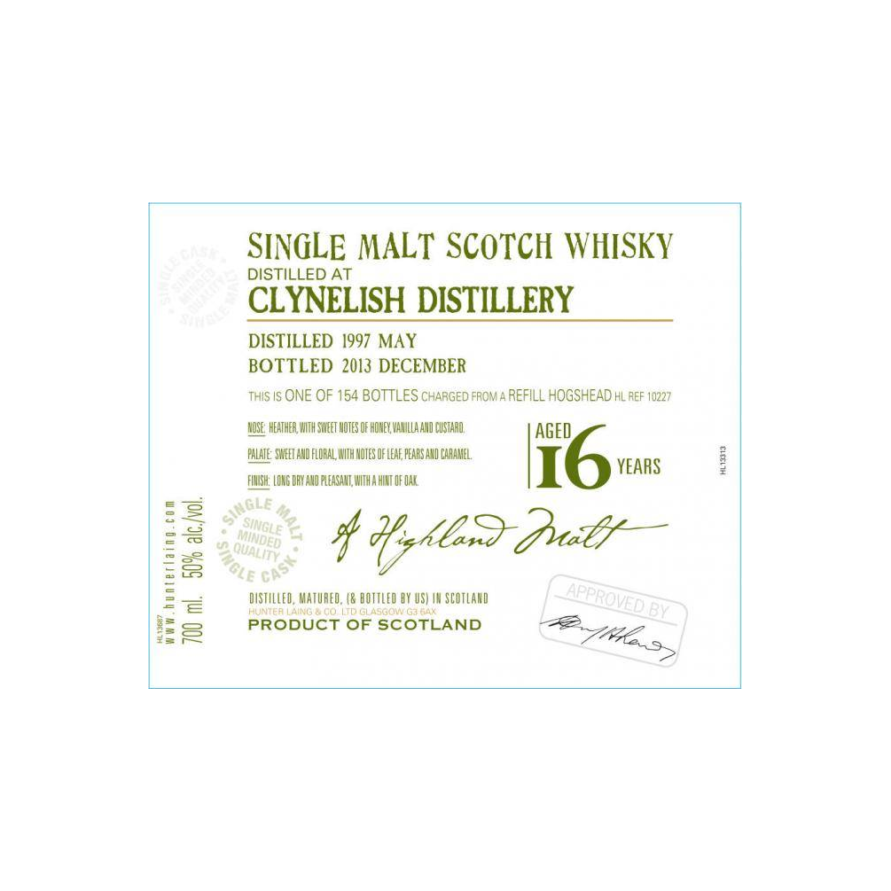 Clynelish Old Malt Cask 1997 16 Years Single Malt Whisky