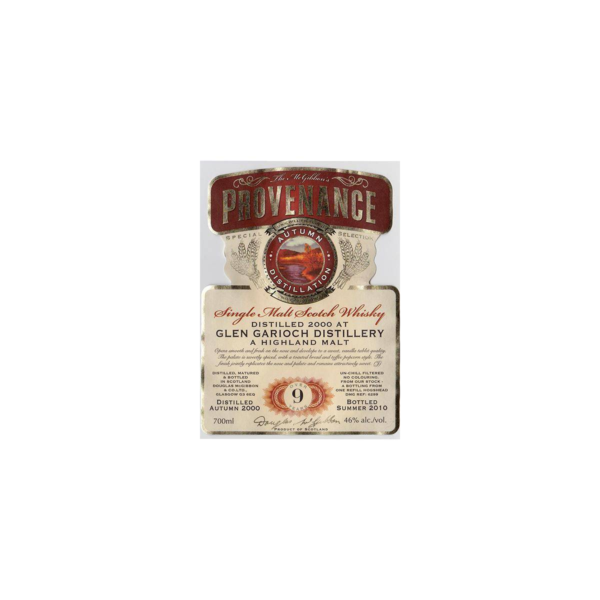 Glen Garioch McGibbon's Provenance 2000 9 Years Single Malt Whisky