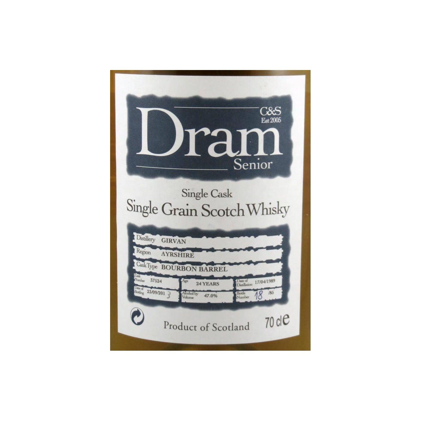 Girvan 1989 24 Years Single Grain Whisky 2