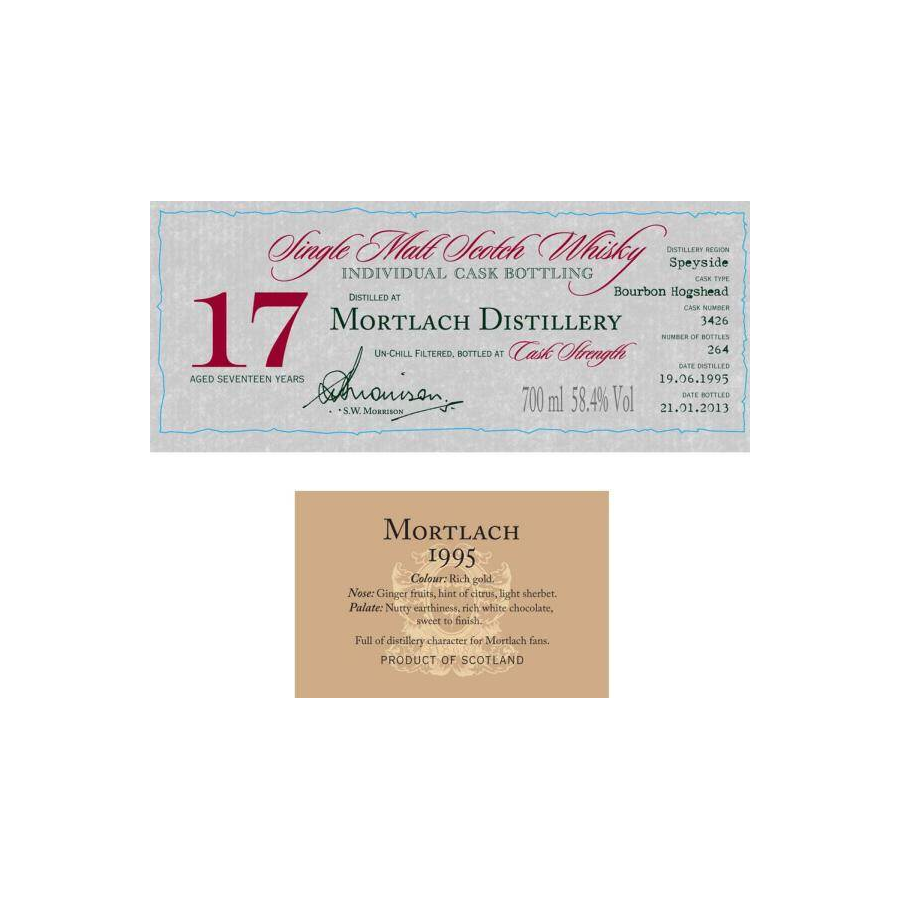 Mortlach Individual Cask Bottling 1995 17 Years Single Malt Whisky 3