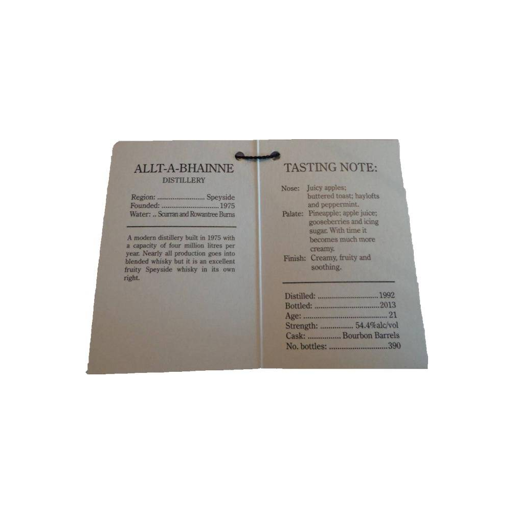 Allt-A-Bhainne Small Batch 1992 21 Years Single Malt Whisky 2