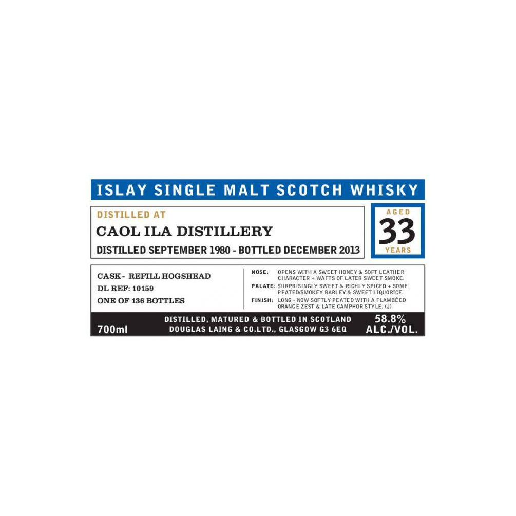 Caol Ila 1980 33 Years Single Malt Whisky