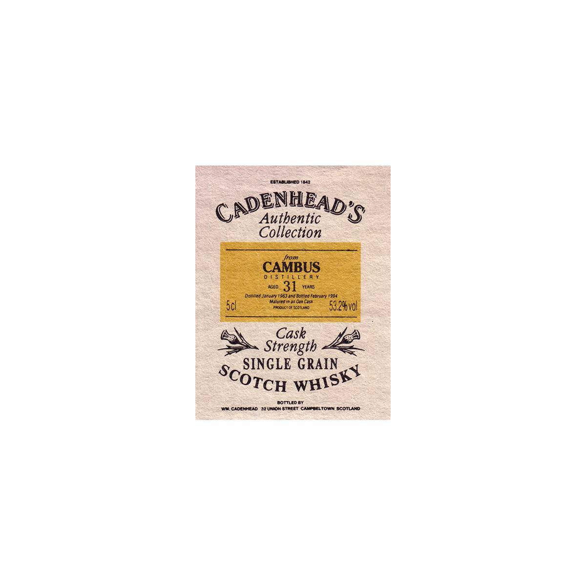 Cambus 1963 31 Years Single Grain Whisky 3
