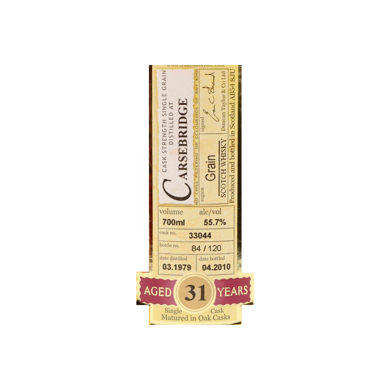 Carsebridge Rare Auld 1979 31 Years Single Grain Whisky 2