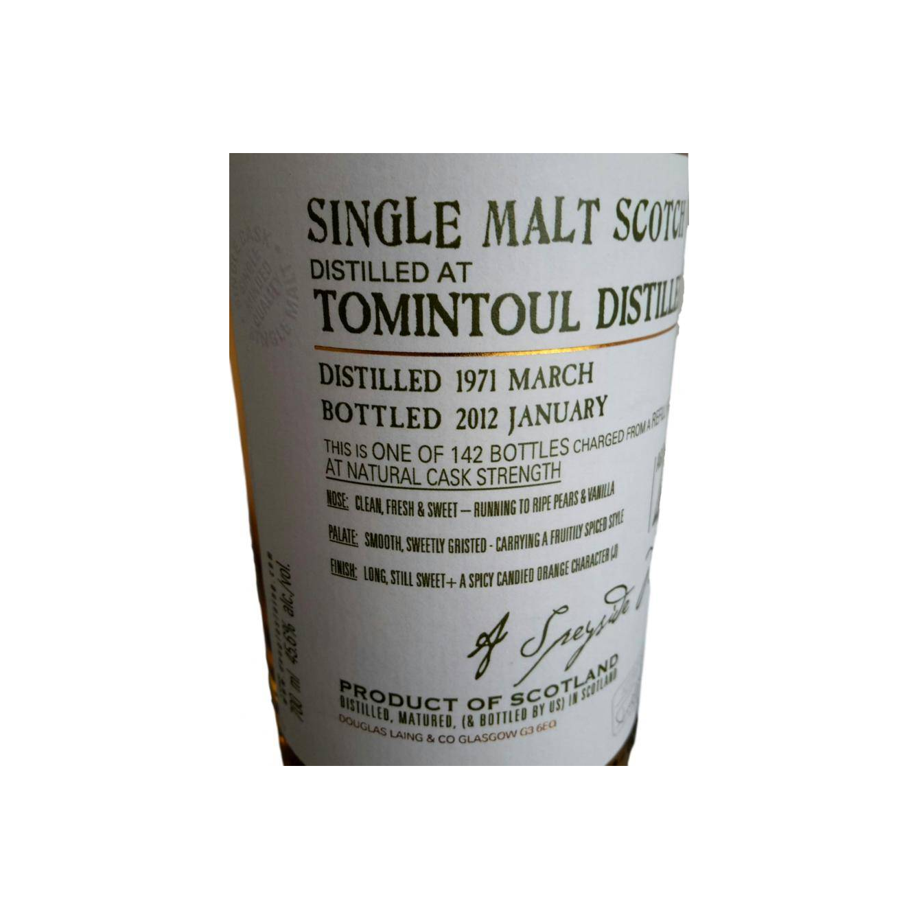 Tomintoul Old Malt Cask 1971 40 Years Single Malt Whisky 2