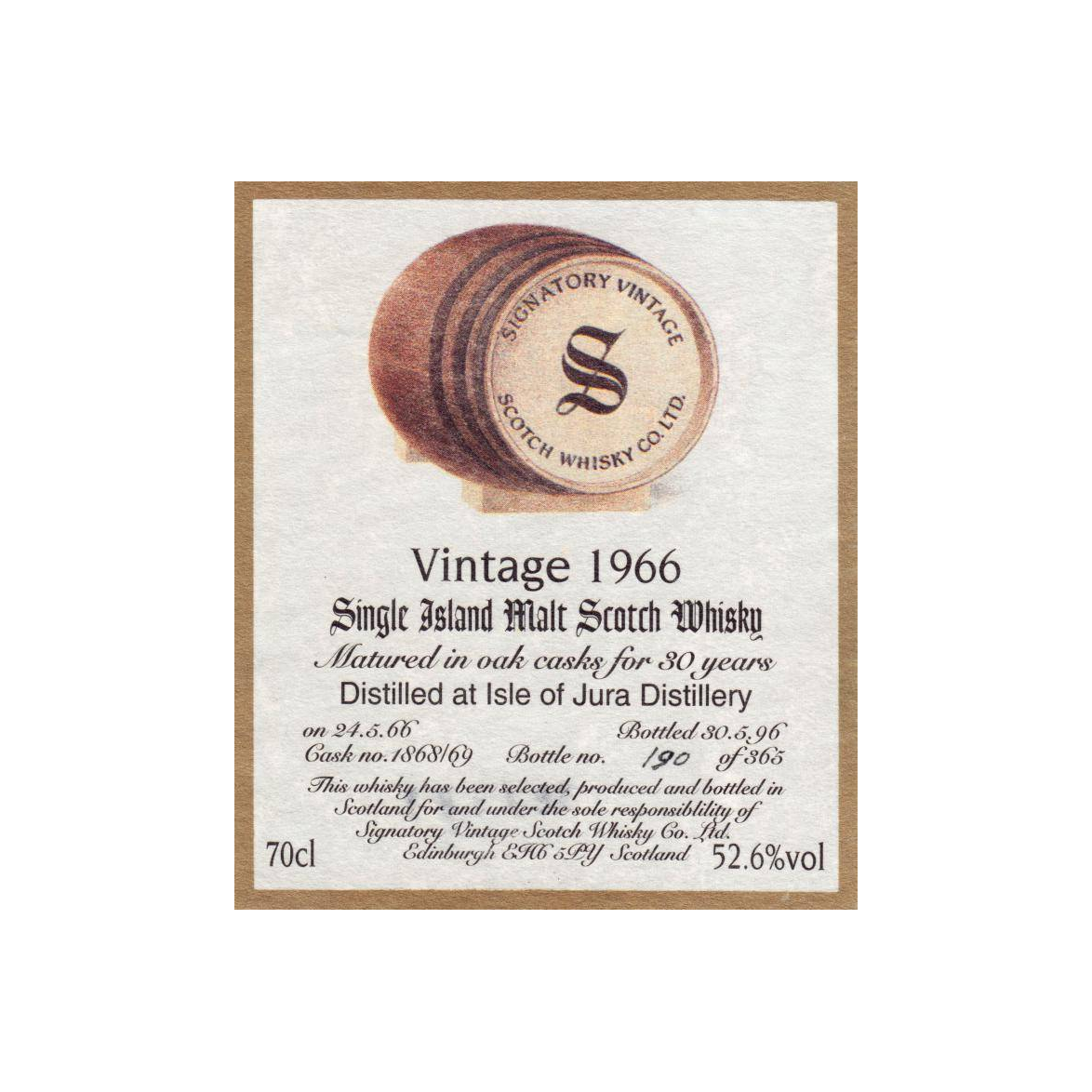 Jura Vintage Collection - Dumpy 1966 30 Years Single Malt Whisky 2