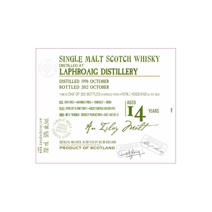 Laphroaig Old Malt Cask 1998 14 Years Single Malt Whisky 2