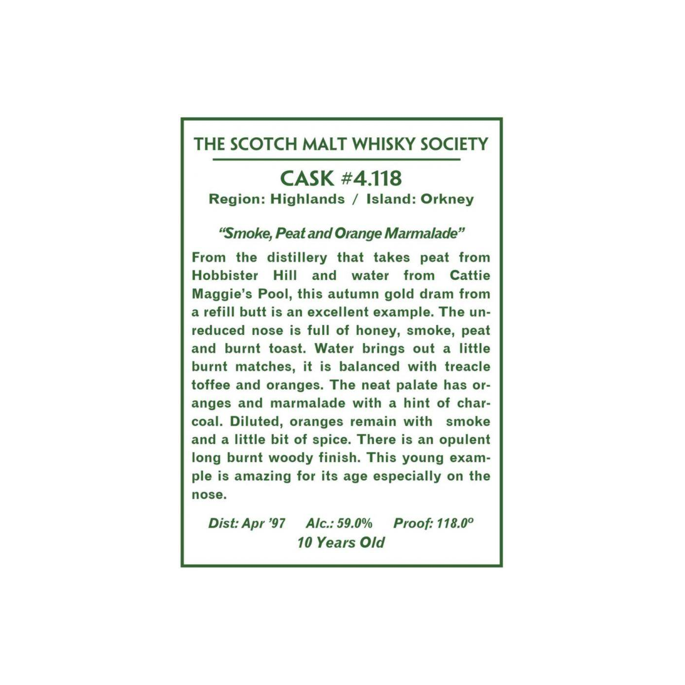The Scotch Malt Whisky Society 1997 10 Years Single Malt Whisky 2