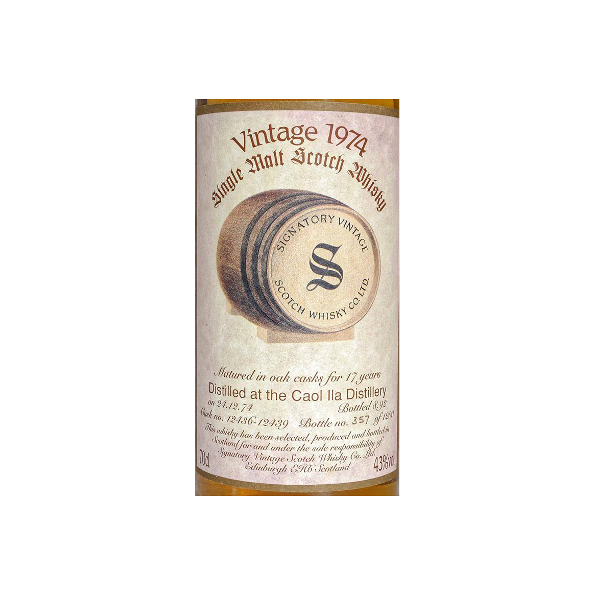 Caol Ila Vintage Collection 1974 17 Years Single Malt Whisky 2