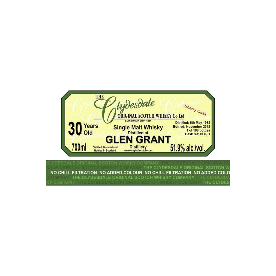 Glen Grant 1982 30 Years Single Malt Whisky 2