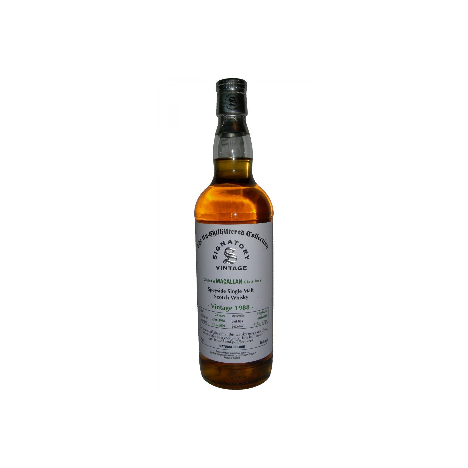 The Macallan The Un-Chillfiltered Collection 1988 21 Years Single Malt Whisky