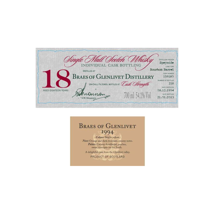 A.D. Rattray Individual Cask Bottling 1994 18 Years Single Malt Whisky 2