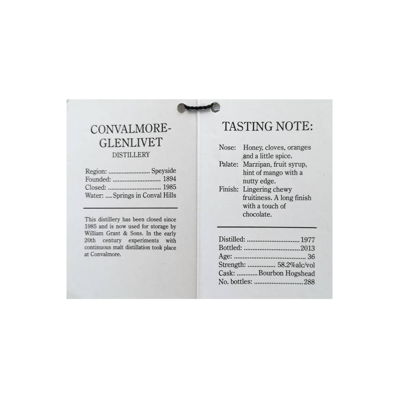 Convalmore Small Batch 1977 36 Years Single Malt Whisky 2