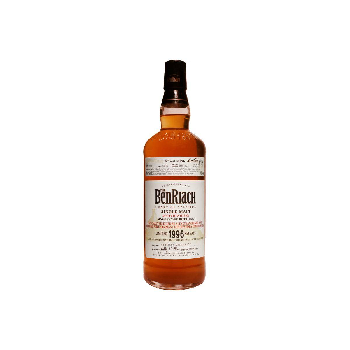 BenRiach Individual Cask Bottling 1996 16 Years Single Malt Whisky