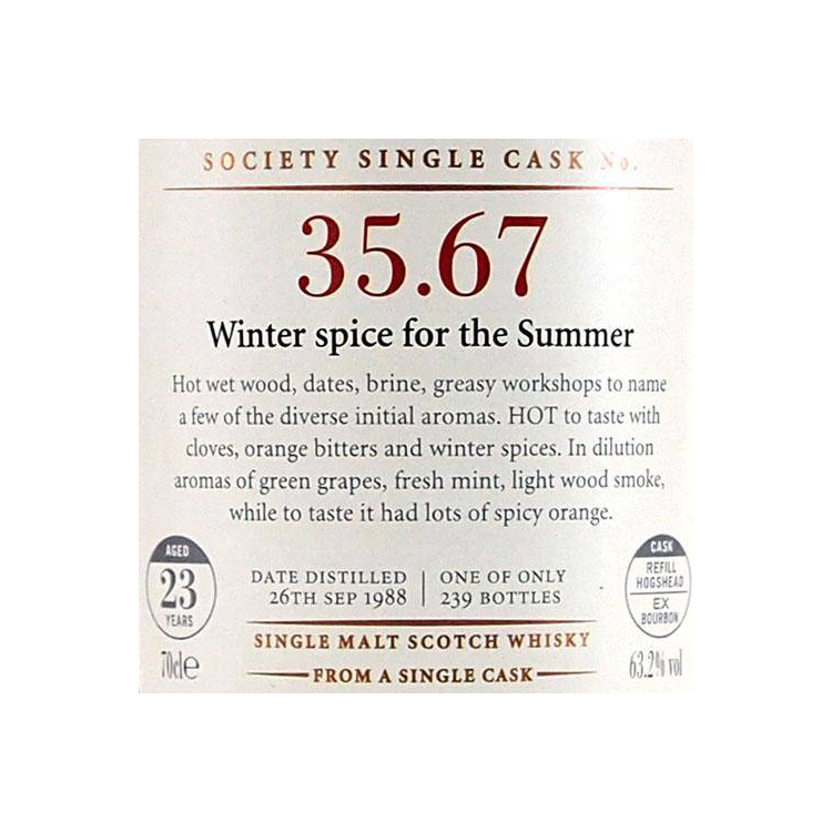 The Scotch Malt Whisky Society 1988 23 Years Single Malt Whisky 2