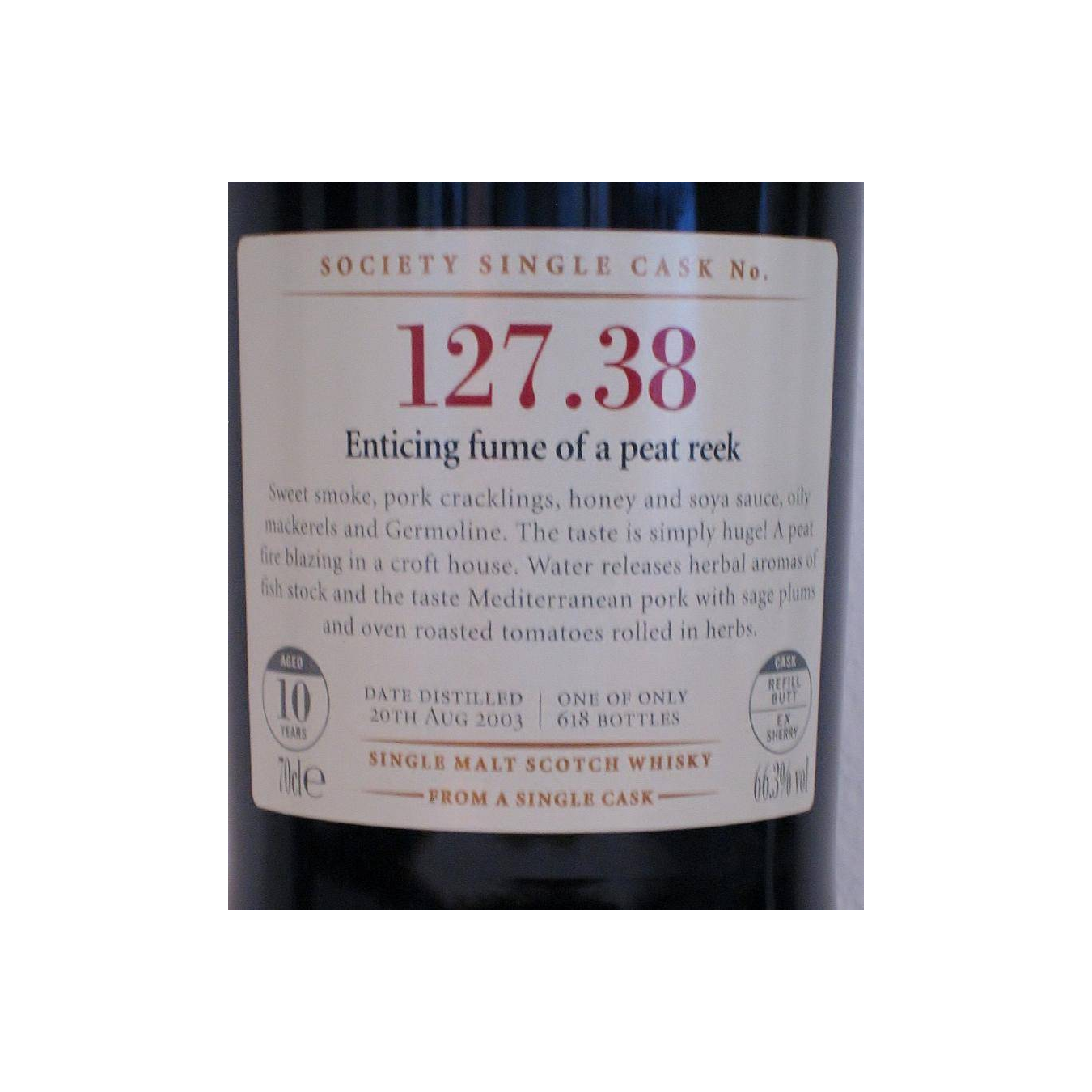 The Scotch Malt Whisky Society 2003 10 Years Single Malt Whisky 2