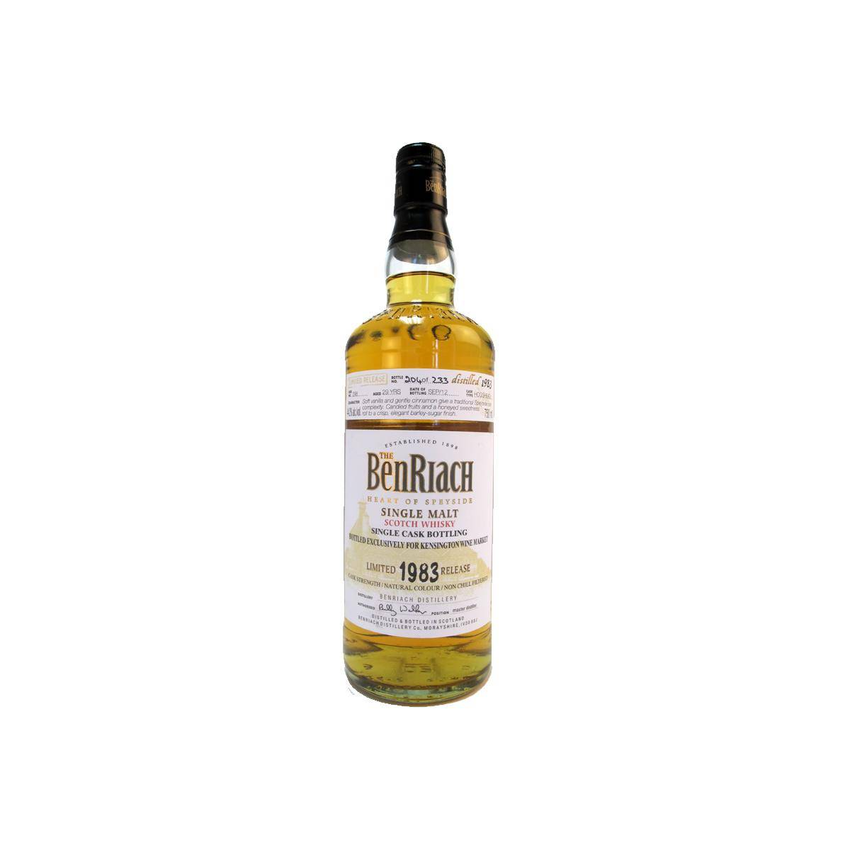 BenRiach Individual Cask Bottling 1983 29 Years Single Malt Whisky