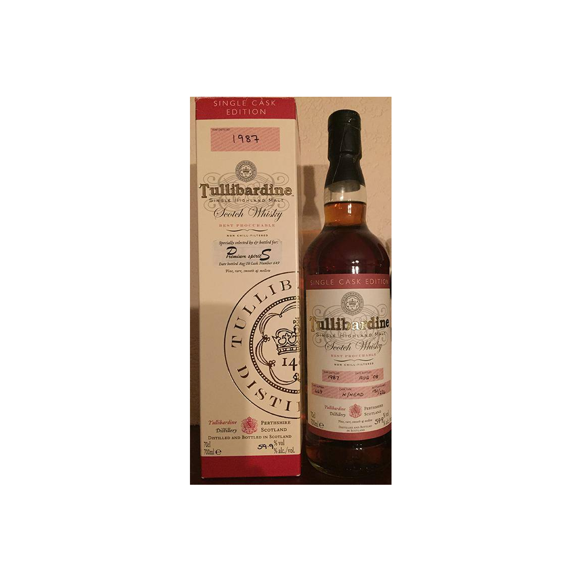 Tullibardine 1987 21 Years Single Malt Whisky