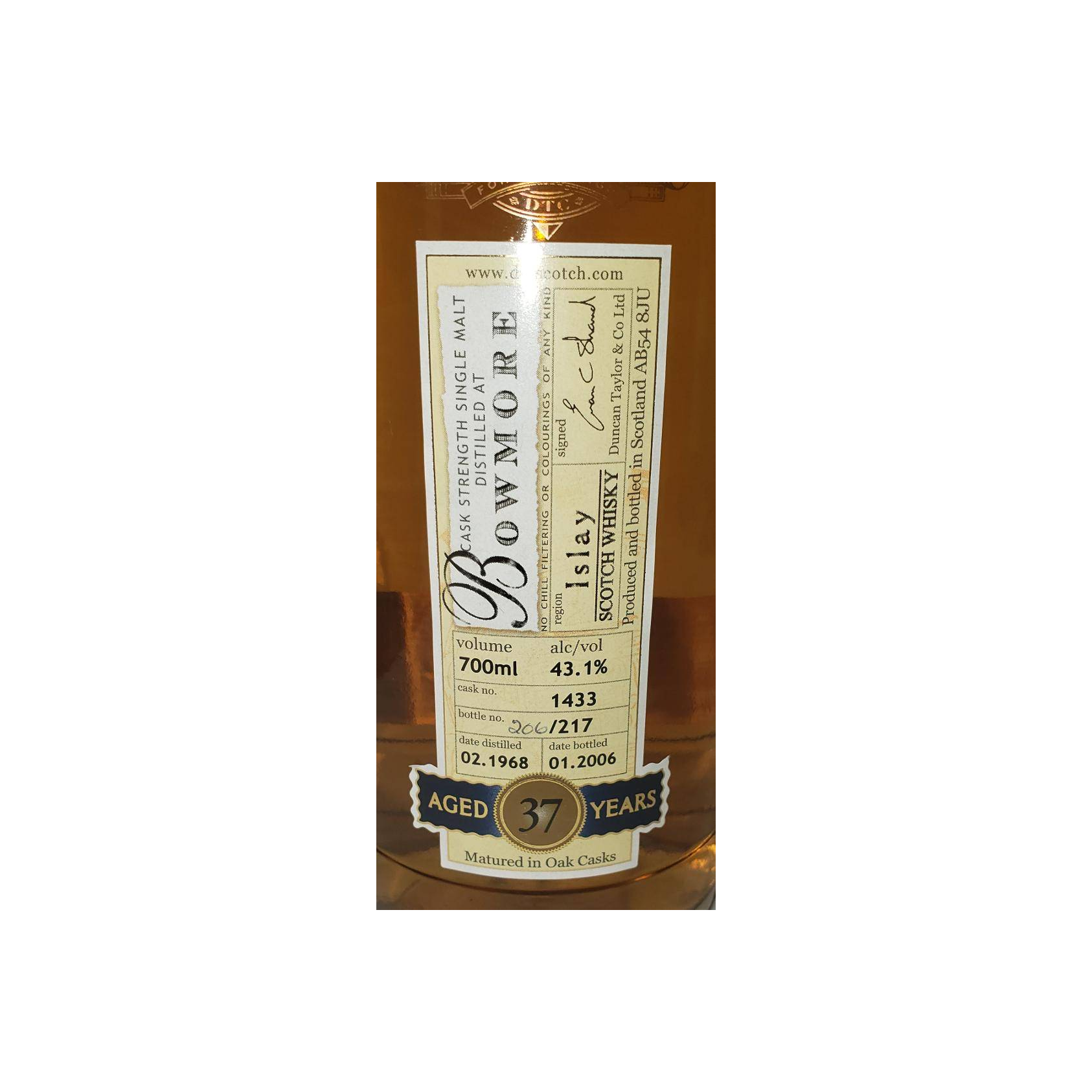 Bowmore Rare Auld 1968 37 Years Single Malt Whisky 2