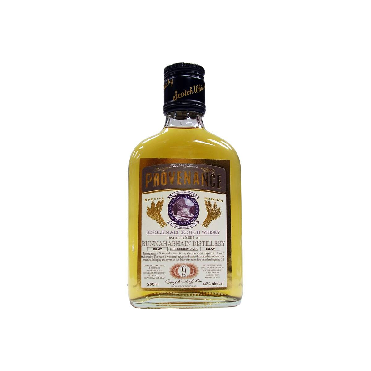 Bunnahabhain McGibbon's Provenance 2001 9 Years Single Malt Whisky