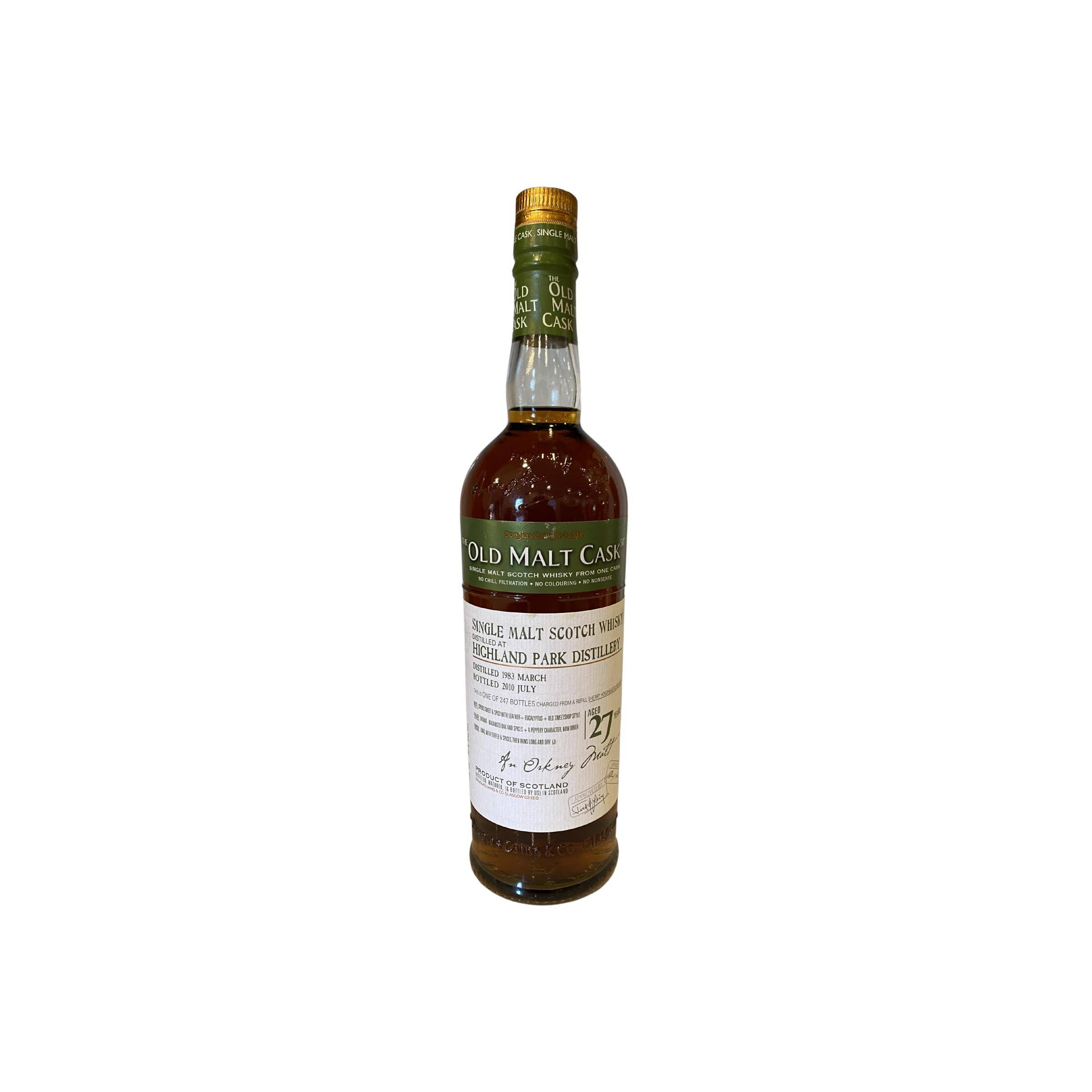 Highland Park Old Malt Cask 1983 27 Years Single Malt Whisky