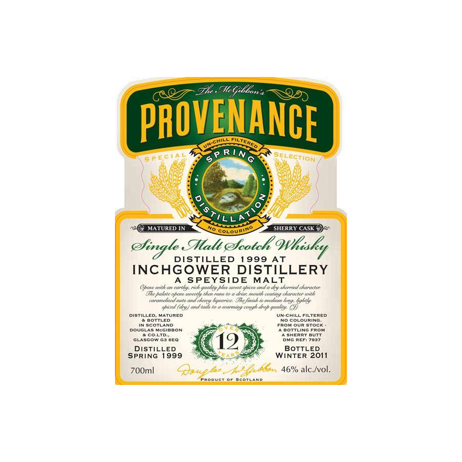 Inchgower McGibbon's Provenance 1999 12 Years Single Malt Whisky