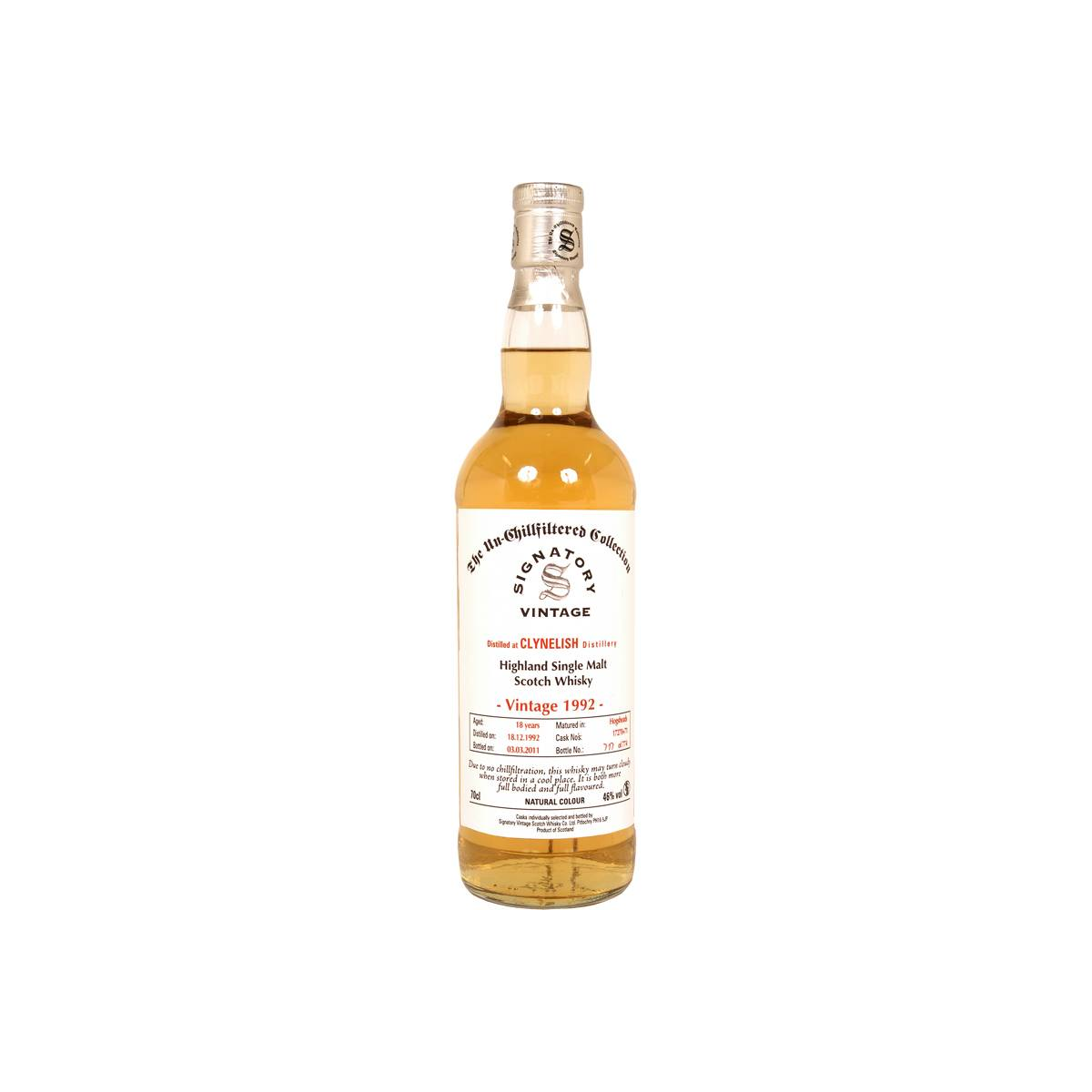 Clynelish The Un-Chillfiltered Collection 1992 18 Years Single Malt Whisky