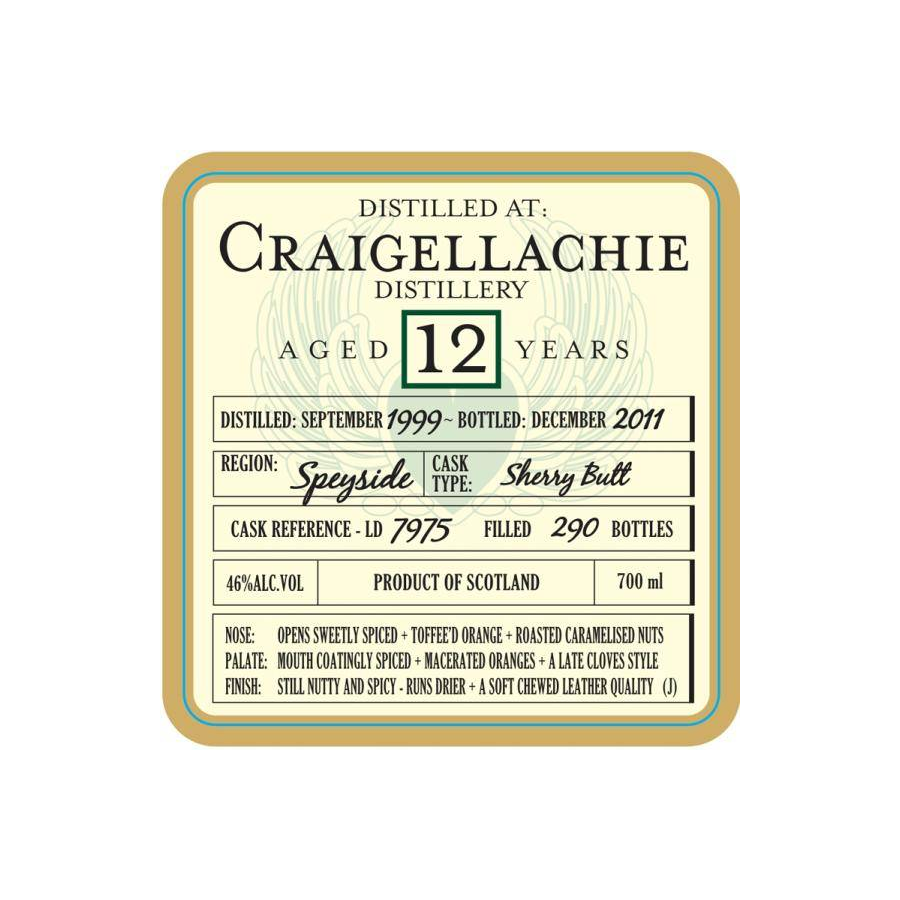Craigellachie 1999 12 Years Single Malt Whisky