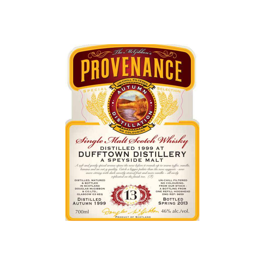 Dufftown McGibbon's Provenance 1999 13 Years Single Malt Whisky 2